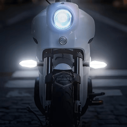 Üniversal RGB Animasyonlu Motosiklet LED Park Sinyal Lambası Projeksiyonlu Lazer Led Stop 12V Sağ Sol Takım Yüksek Parlaklık İkaz Işığı image 6