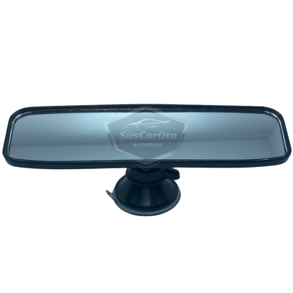 Her Araca Uyumlu Siyah Çerçeveli Dikiz Aynası 55 mm x 200 mm Vantuzlu İç İlave Ayna image 4