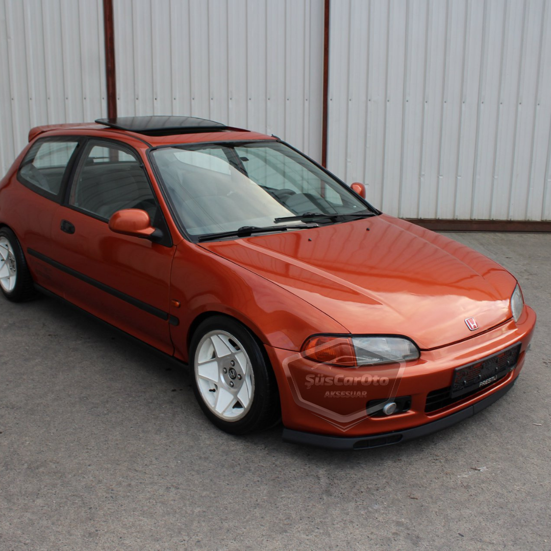 Honda Civic EG 1991-1995 Uyumlu Üniversal Laguna Lip Esnek Ön Lip 2 Parça Tampon Altı Dil Karlık Ön Ek image 5