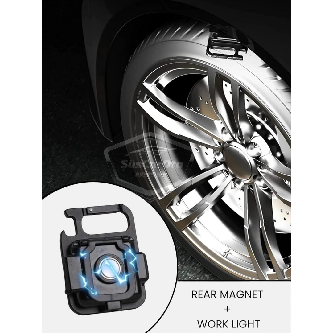 30 Ledli Mini El Feneri 4 Modlu Flash Çok Amaçlı Anahtarlık Su Geçirmez Şarjlı Mıknatıslı Led Işık Fonksiyonel Kamp Cep Işığı 1000 Lümen image 8