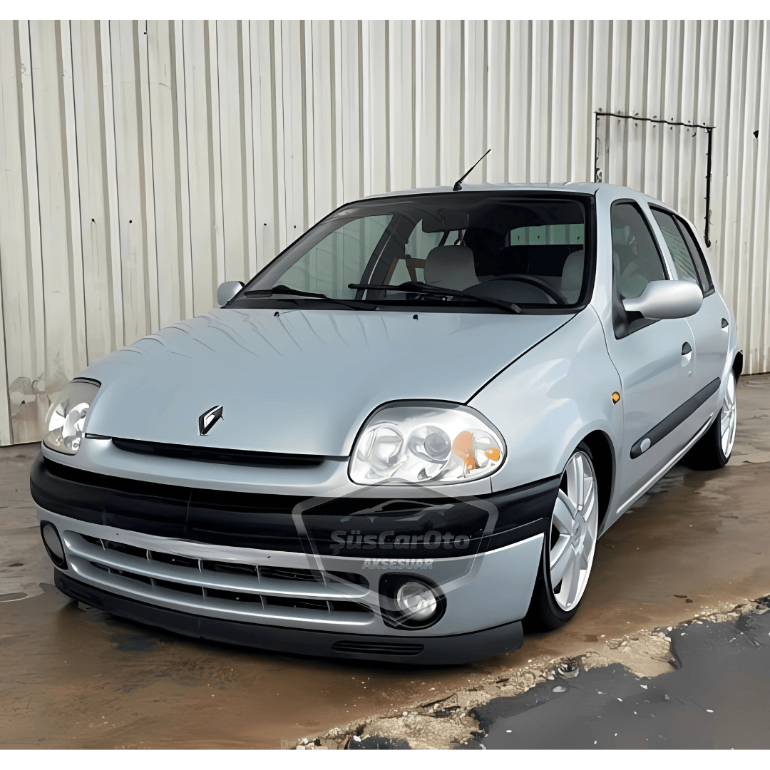 Renault Clio Symbol Hb&amp;Sedan 1998-2002 Uyumlu Üniversal V2 Laguna Lip Esnek Ön Lip 2 Parça Tampon Altı Dil Karlık Ön Ek image 3