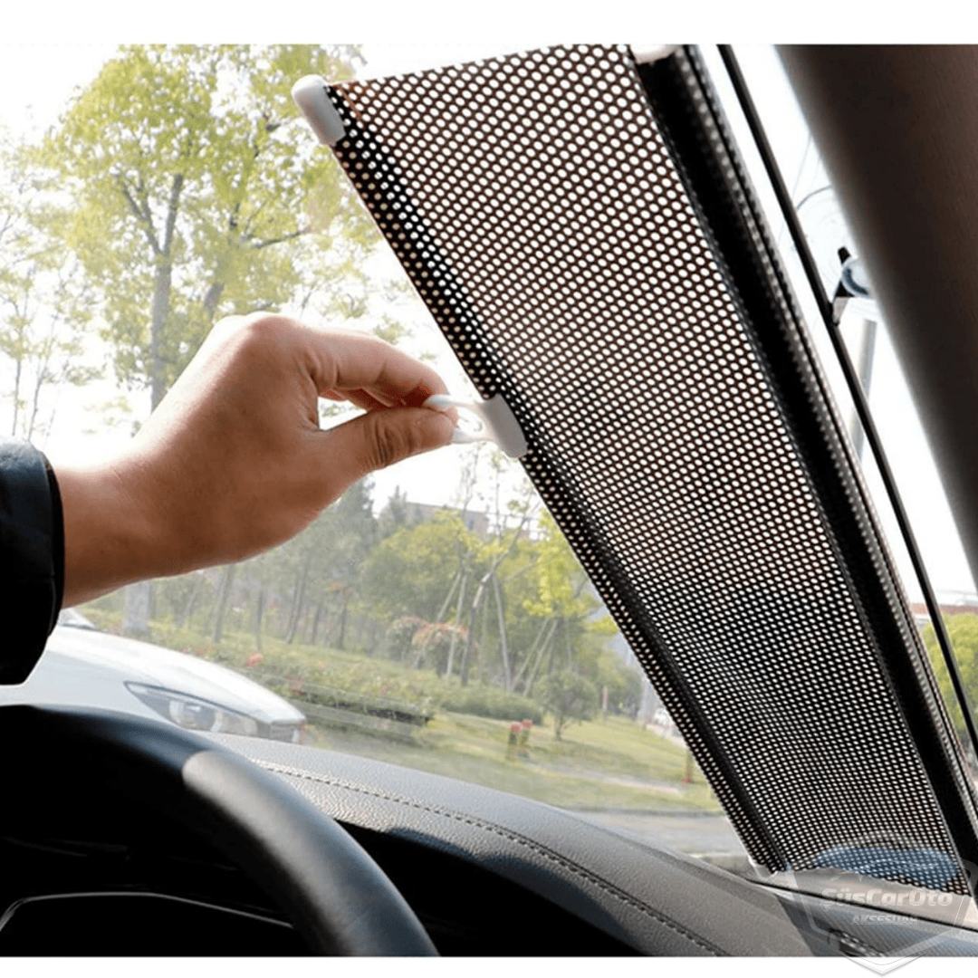 Oto Katlanır Stor Model Güneşlik Ön Arka Cam Gölgelik Siyah Noktalı Otomatik Sürgülü Yeni Nesil Güneş Koruyucu Oto Araba Suv Tır 68 cm x 125 cm image 4