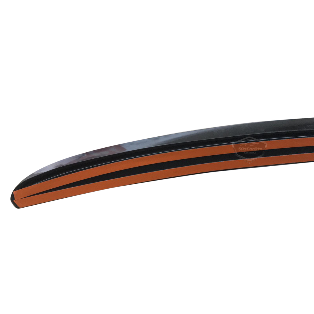 Renault Clio 2 Symbol 1998-2008 Sedan Uyumlu Bagaj Üstü Spoiler Bagaj Çıtası Piano Black Parlak Siyah image 5