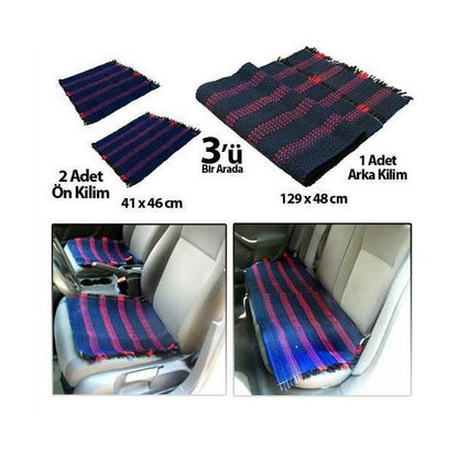 Kilim Dokuma Oto Koltuk Kılıfı 3 Parça Serme Kilim image 4
