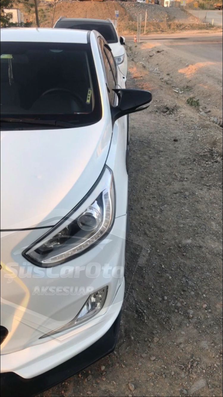 Hyundai Accent Blue Sinyalli Batman Yarasa Ayna Kapağı Piano Black ABS Plastik image 3