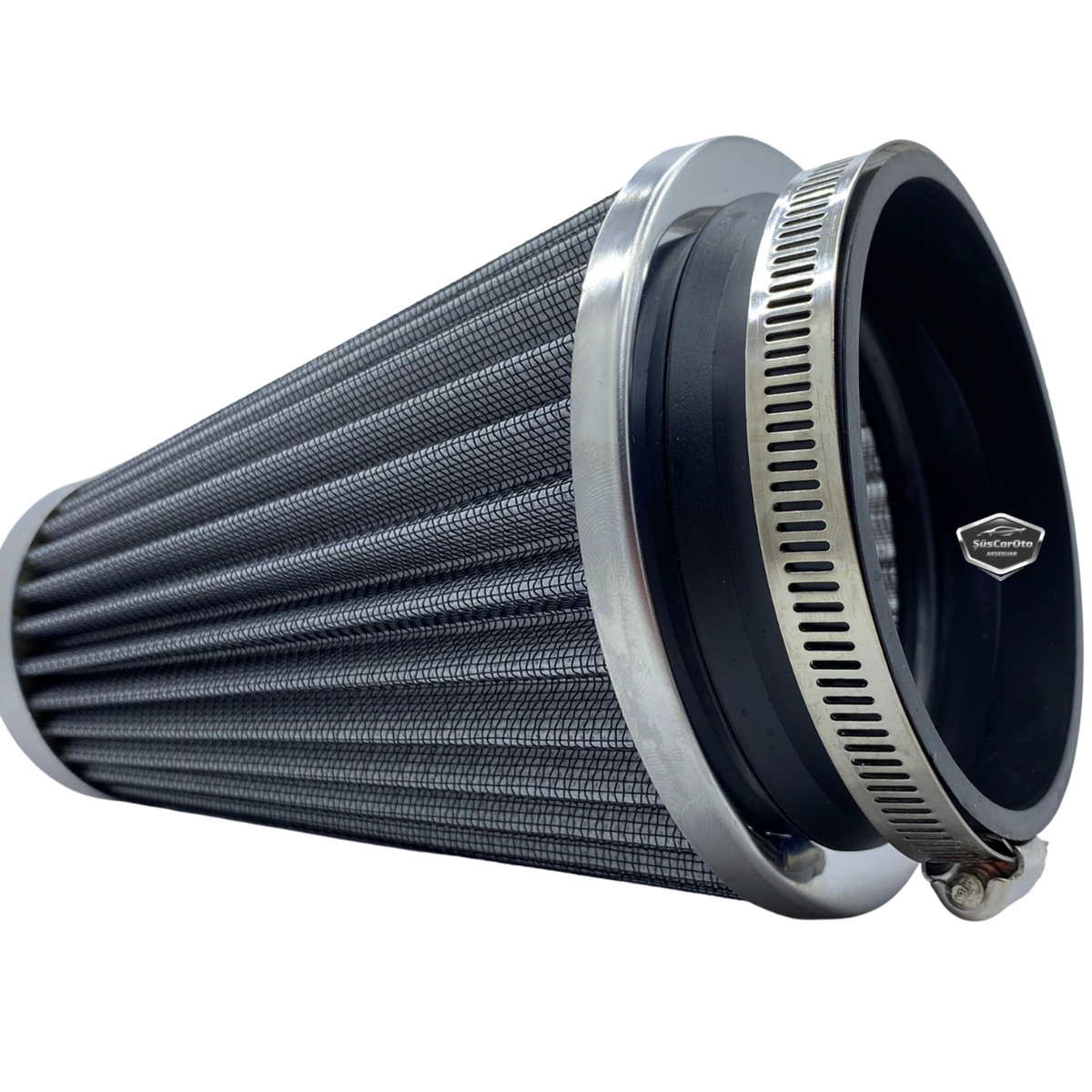 Ses &amp; Performans Arttırıcı Açık Hava Filtresi Uzun Tip Gri +6 Hp Aparatlı Üniversal image 3