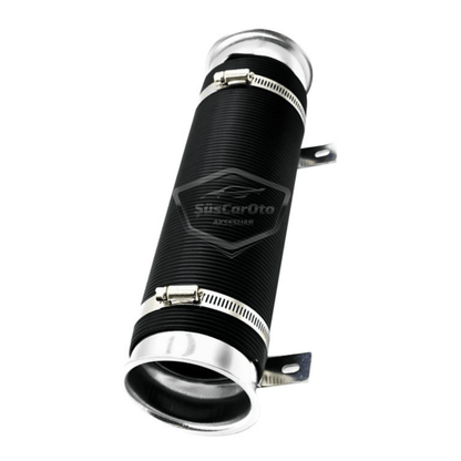 Universal Akordiyon Açık Hava Filtre Borusu Performans ve Ses Arttırıcı Uzayan Esnek Hortum 75 mm Hava Filtre Uzatma Sprali Gümüş image 7