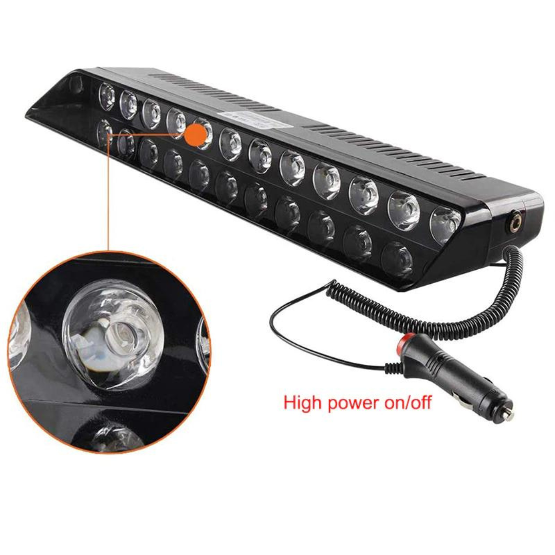 S12 Kumandalı Cam İçi Vantuzlu Polis Çakar Lamba İkaz Lambası 12 Ledli 14 Farklı Mod Kablosuz Kırmızı Beyaz Mavi 3 Renk Çakmaklık Girişli image 3