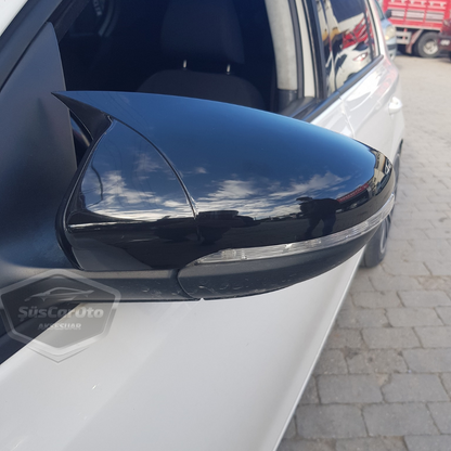 Vw Golf 6 2008-2012 Batman Yarasa Ayna Kapağı Piano Black ABS Plastik image 3
