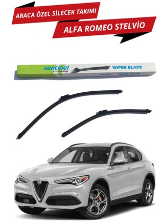 Alfa Romeo Stelvio Sentinel Araca Özel Muz Ön Silecek Takımı Sağ Sol image 2