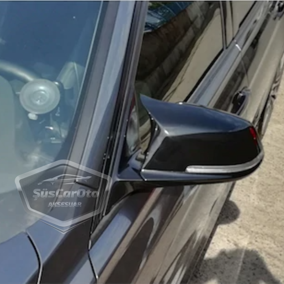 BMW F30-F32-F20 2012-2018 Batman Yarasa Ayna Kapağı Piano Black ABS Plastik image 8