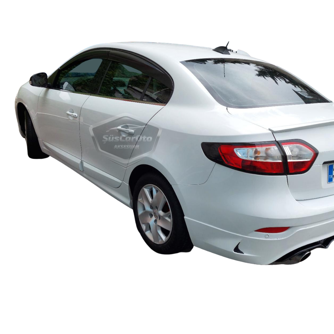 Renault Fluence 2009-2016 Uyumlu Mugen Cam Rüzgarlığı Seti Piano Black 4'lü İthal image 5