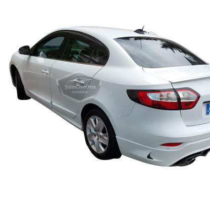 Renault Fluence 2009-2016 Uyumlu Mugen Cam Rüzgarlığı Seti Piano Black 4'lü İthal image 5