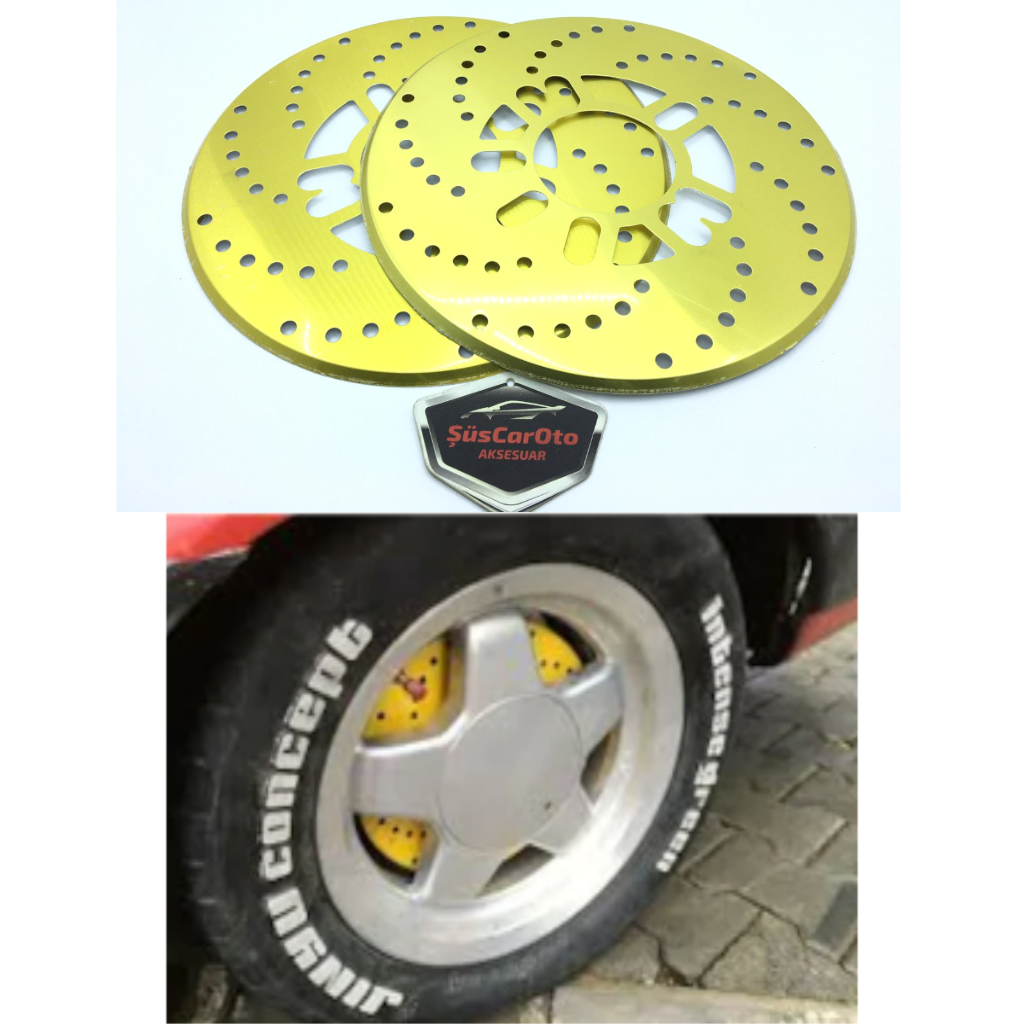 Üniversal Kampana Sacı Disk Sacı Disk Fırfırı 2'li Set 14'' ve Üzeri Sarı image 0