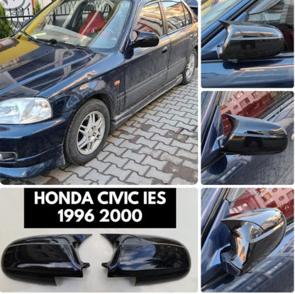 Honda Civic İES EK 1996-2000 Batman Yarasa Ayna Kapağı Piano Black ABS Plastik image 1