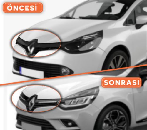 Renault Clio 4 Hb Krom Ön Panjur 2 Parça 2012 ve Üzeri image 1