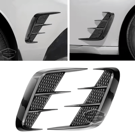 Üniversal Her Araca Uyumlu Piano Black Esnek Tampon Kaput Çamurluk Venti Izgarası Spor Görünümlü 1.Sınıf İthal Sağ Sol 2 Adet image 0