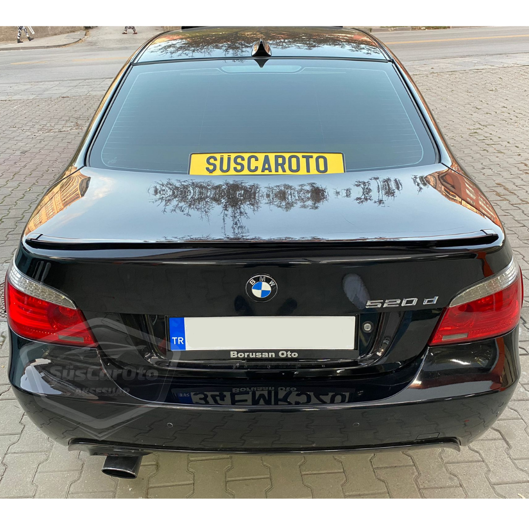 Bmw 5 Serisi E60 2003-2010 Samurai M3 Tip Bagaj Üstü Spoiler Bagaj Çıtası Piano Black Parlak Siyah image 3