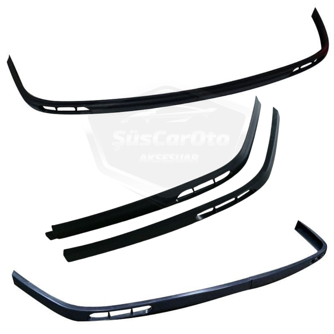 Opel Vectra C 2002–2009 Uyumlu Üniversal Laguna Lip Esnek Ön Lip 2 Parça Tampon Altı Dil Karlık Ön Ek image 4