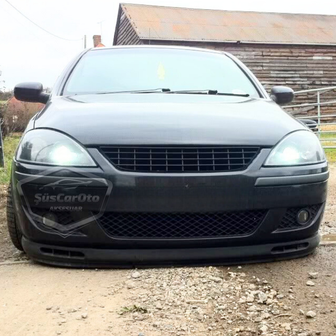 Opel Corsa C 2000-2006 Uyumlu Üniversal Laguna Lip Esnek Ön Lip 2 Parça Tampon Altı Dil Karlık Ön Ek image 2