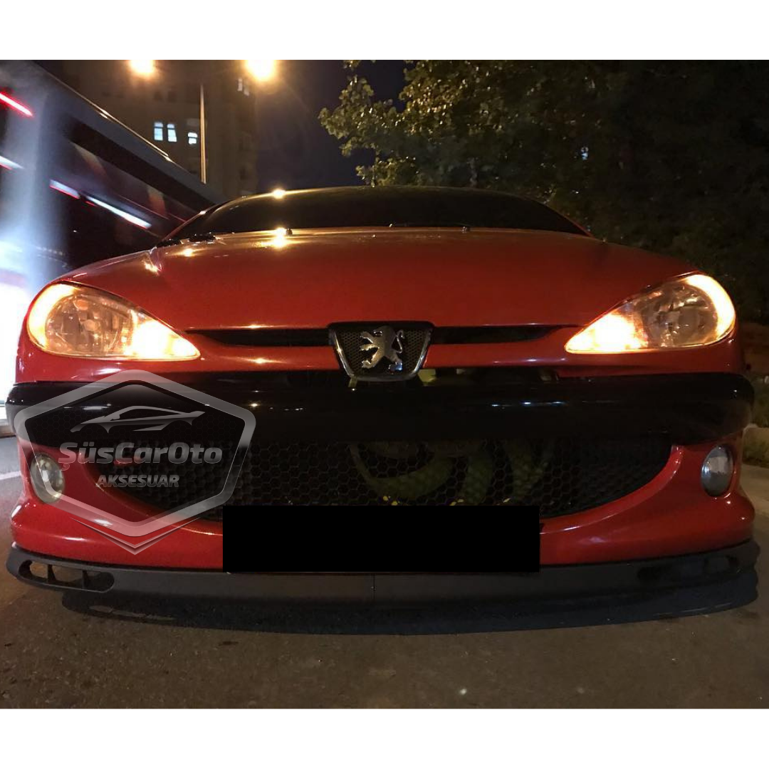 Peugeot 206 206+ 1998-2012 Uyumlu Üniversal Laguna Lip Esnek Ön Lip 2 Parça Tampon Altı Dil Karlık Ön Ek image 3