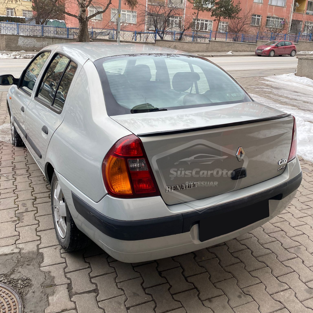 Renault Clio 2 Symbol 1998-2008 Sedan Uyumlu Bagaj Üstü Spoiler Bagaj Çıtası Piano Black Parlak Siyah image 2