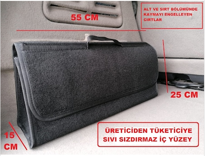 Siyah Bagaj Organizer Çanta Bagaj Çantası Su Geçirmez Cırtcırtlı image 0