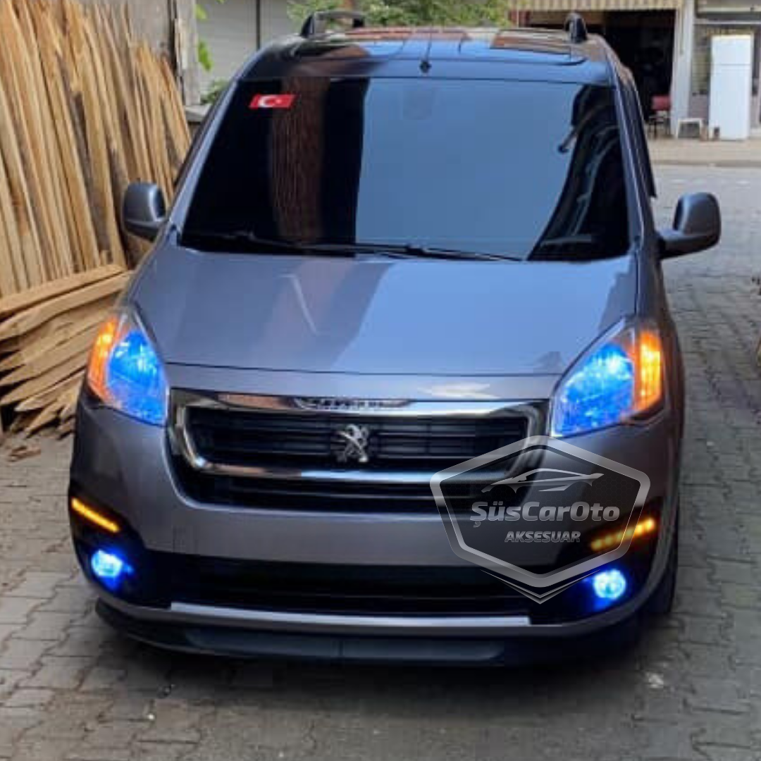 Peugeot Partner Tepee 2008-2018 Uyumlu Üniversal Astra H lip Esnek Ön Lip 2 Parça Tampon Altı Dil Karlık Ön Ek image 2