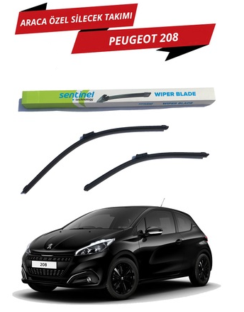 Peugeot 208 2012 Sonrası Sentinel Araca Özel Muz Ön Silecek Takımı Sağ Sol image 0