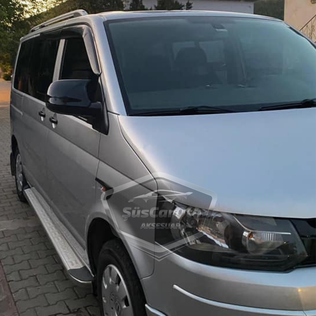 Vw Transporter T6 - T7 2010-2022 Uyumlu Batman Yarasa Ayna Kapağı Piano Black ABS Plastik image 6