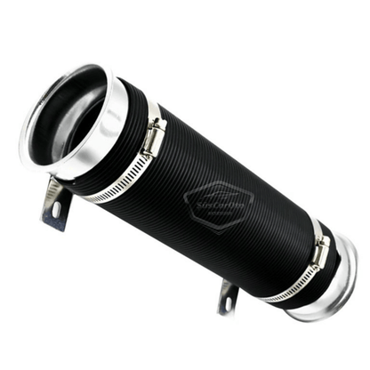 Universal Akordiyon Açık Hava Filtre Borusu Performans ve Ses Arttırıcı Uzayan Esnek Hortum 75 mm Hava Filtre Uzatma Sprali Gümüş image 9