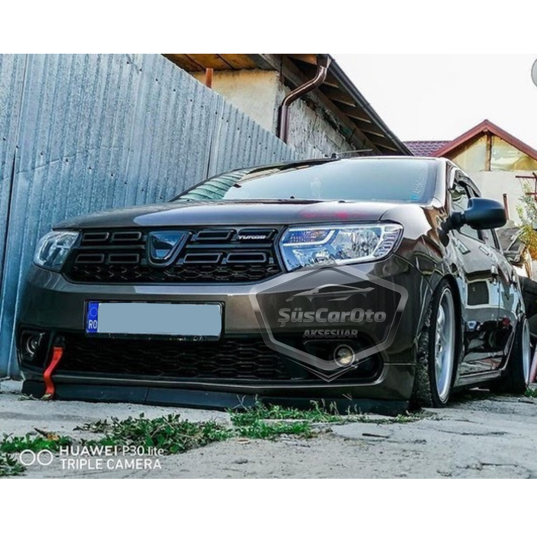 Dacia Sandero Mk2 Mk2.5 2009-2020 Uyumlu Üniversal Astra H lip Esnek Ön Lip 2 Parça Tampon Altı Dil Karlık Ön Ek image 4