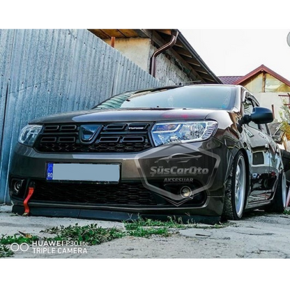 Dacia Sandero Mk2 Mk2.5 2009-2020 Uyumlu Üniversal Astra H lip Esnek Ön Lip 2 Parça Tampon Altı Dil Karlık Ön Ek image 4