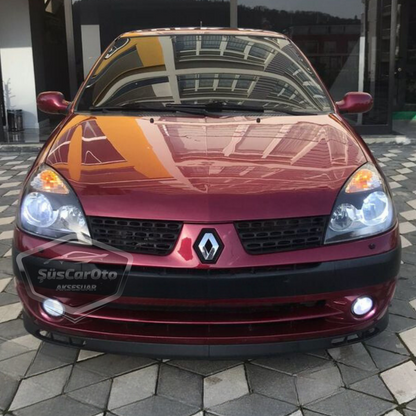 Renault Clio 2 Symbol Hb&amp;Sedan 1998-2008 Uyumlu Üniversal Laguna Lip Esnek Ön Lip 2 Parça Tampon Altı Dil Karlık Ön Ek image 0