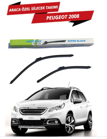 Peugeot 2008 2013 Sonrası Sentinel Araca Özel Muz Ön Silecek Takımı Sağ Sol image 0