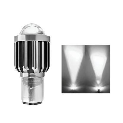 Otomobil Araç Motosiklet Mercekli Far Ampulü Led Far Beyaz CSP Led Xenon Lamba Delici Yayıcı Uzun Kısa 1 Adet H4 image 7