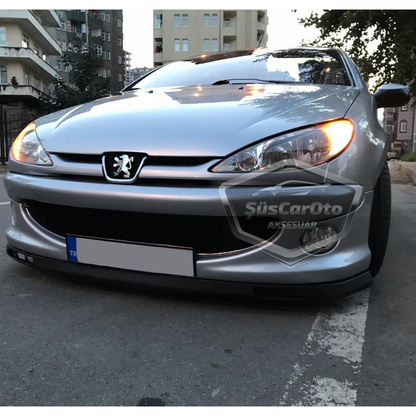 Peugeot 206 206+ 1998-2012 Uyumlu Üniversal Laguna Lip Esnek Ön Lip 2 Parça Tampon Altı Dil Karlık Ön Ek image 2