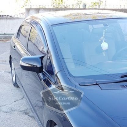 Honda Civic FD6 2006-2011 Batman Yarasa Ayna Kapağı Piano Black ABS Plastik image 8
