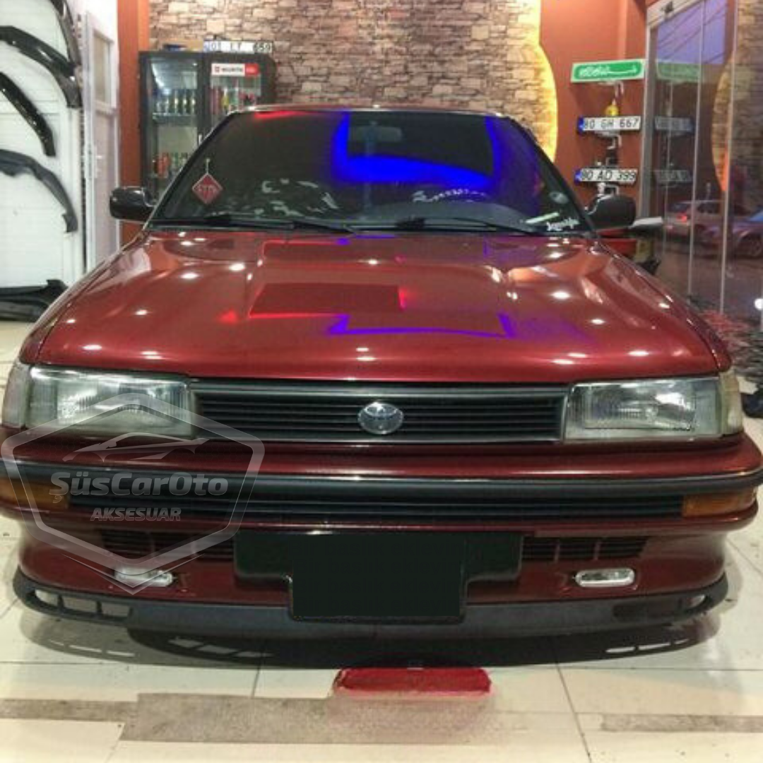 Toyota Corolla 1987-1992 Fındık Kasa Uyumlu Üniversal Laguna Lip Esnek Ön Lip 2 Parça Tampon Altı Dil Karlık Ön Ek image 0
