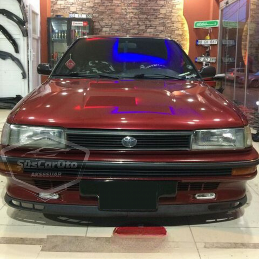Toyota Corolla 1987-1992 Fındık Kasa Uyumlu Üniversal Laguna Lip Esnek Ön Lip 2 Parça Tampon Altı Dil Karlık Ön Ek image 0