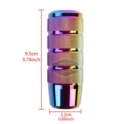 Üniversal 9.5 cm JDM Metal Spor Görünümlü Vites Topuzu Aparatlı Alüminyum Alaşım Otomatik-Manuel Yarış Vites Kolu Bukalemun Neo Krom image 6