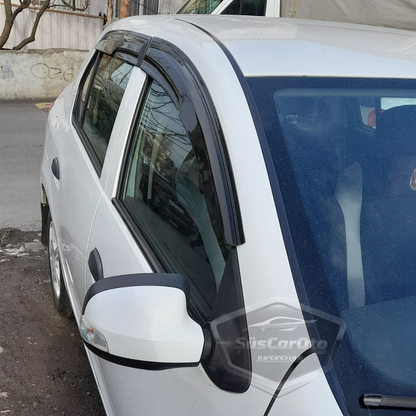 Renault Symbol 2013-2020 Uyumlu Mugen Cam Rüzgarlığı Seti Piano Black 4'lü İthal image 6