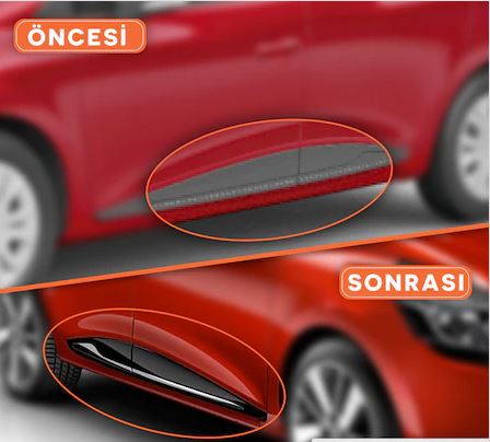 Renault Clio 4 Hb Krom Yan Kapı Çıtası 4 Parça 2012 ve Üzeri image 5