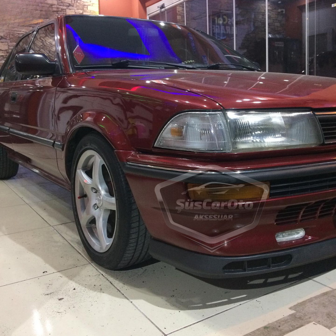 Toyota Corolla 1987-1992 Fındık Kasa Uyumlu Üniversal Laguna Lip Esnek Ön Lip 2 Parça Tampon Altı Dil Karlık Ön Ek image 2