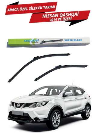 Nissan Qashqai 2014 Sonrası Sentinel Araca Özel Muz Ön Silecek Takımı Sağ Sol image 0