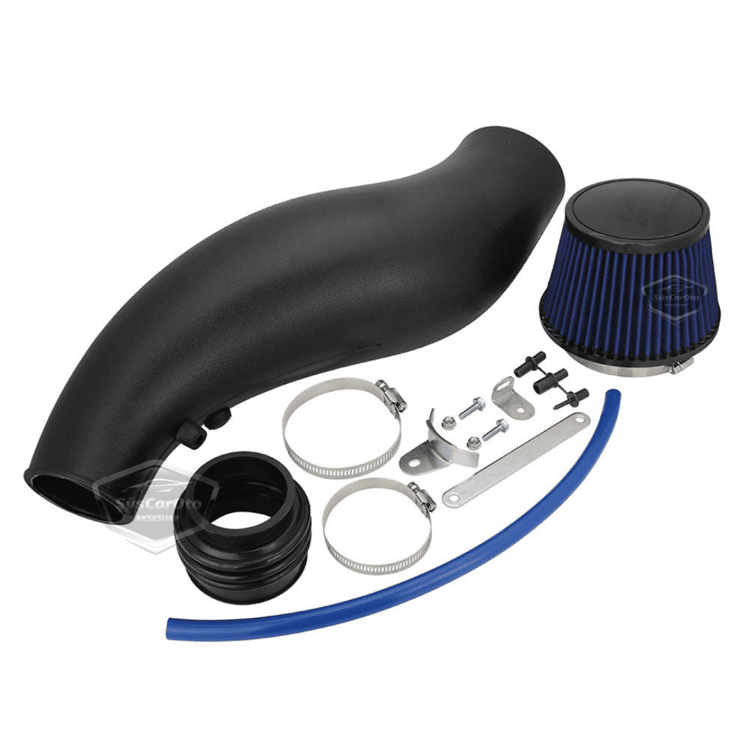 Honda Civic 1.6L EG EK 1992-2000 Uyumlu Performans &amp; Ses Arttırıcı Yüksek Akışlı Soğuk Spor Açık Hava Filtre Kiti Emme Borusu Set Bigtube +6 Hp 52-89 mm Siyah Mavi image 4