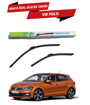 VW Polo 2017 Sonrası Sentinel Araca Özel Muz Ön Silecek Takımı Sağ Sol image 0