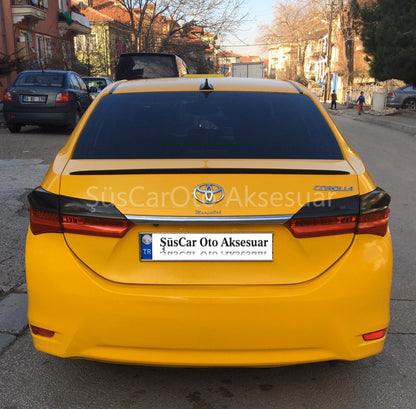Toyota Corolla 2013-2018 Sedan Bagaj Üstü Spoiler Piano Black image 0