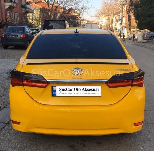 Toyota Corolla 2013-2018 Sedan Bagaj Üstü Spoiler Piano Black image 0