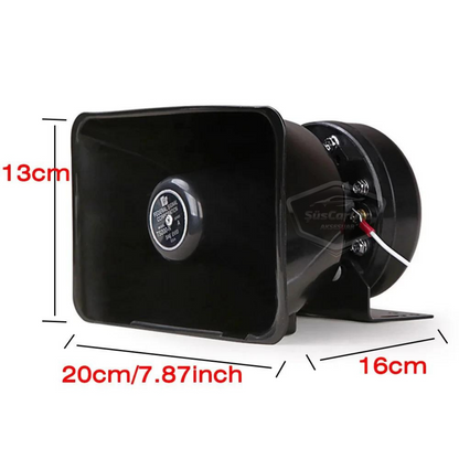 Profesyonel Polis Sireni Uzaktan Kumandalı Güçlü Siren Kablosuz Wireless Kontrol Korna Megafonlu Mikrofonlu Metal 200W 12V AS920 image 6
